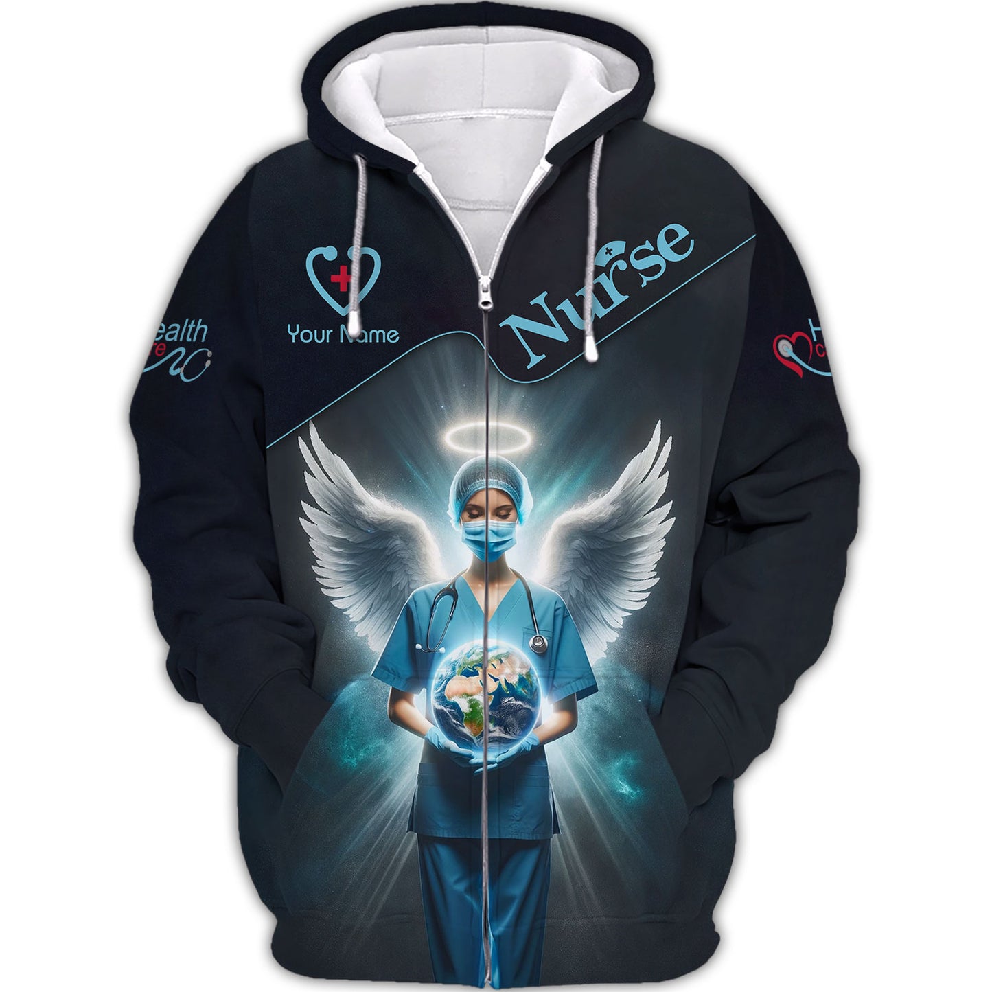 Personalized Nurse Shirts - Guardian Angel Nurse Design for Healthcare Heroes