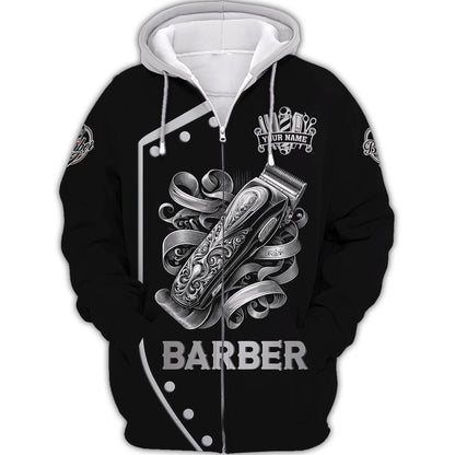 Camiseta con tatuaje 3D de cortadora de pelo, camisetas personalizadas de barbería, regalo para barbero