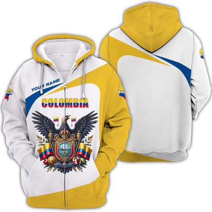 Personalized Colombia Pride Shirt - Emblem of Passion