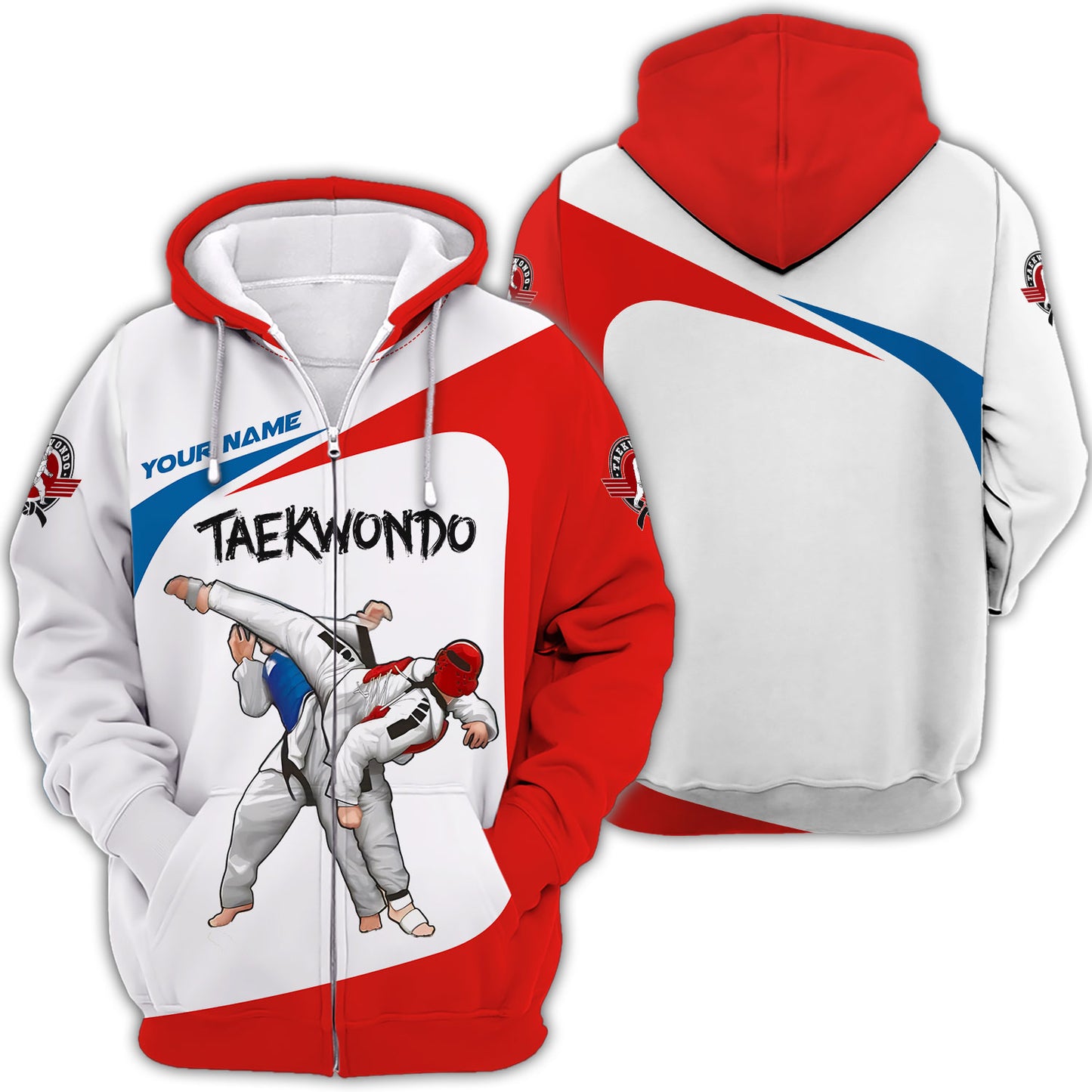 T-shirt unisexe de Taekwondo avec nom personnalisé, cadeau pour les amateurs de Taekwondo