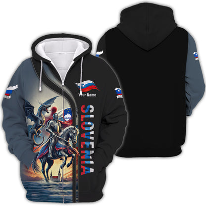 Personalized Slovenia Knight Shirt - Embrace Your Slovenian Pride