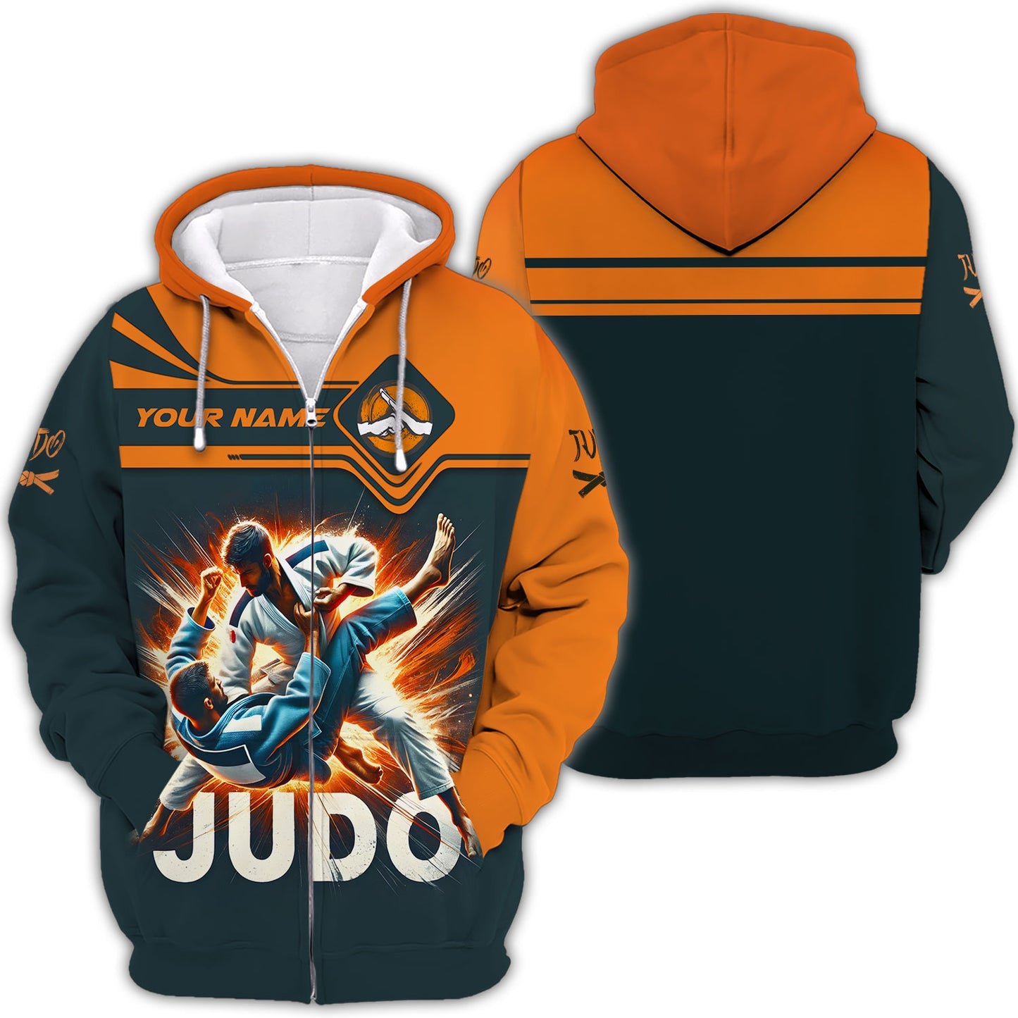 3D Full Print Judo Fighter T-Shirts Personalized Name Gift For Judo Lovers