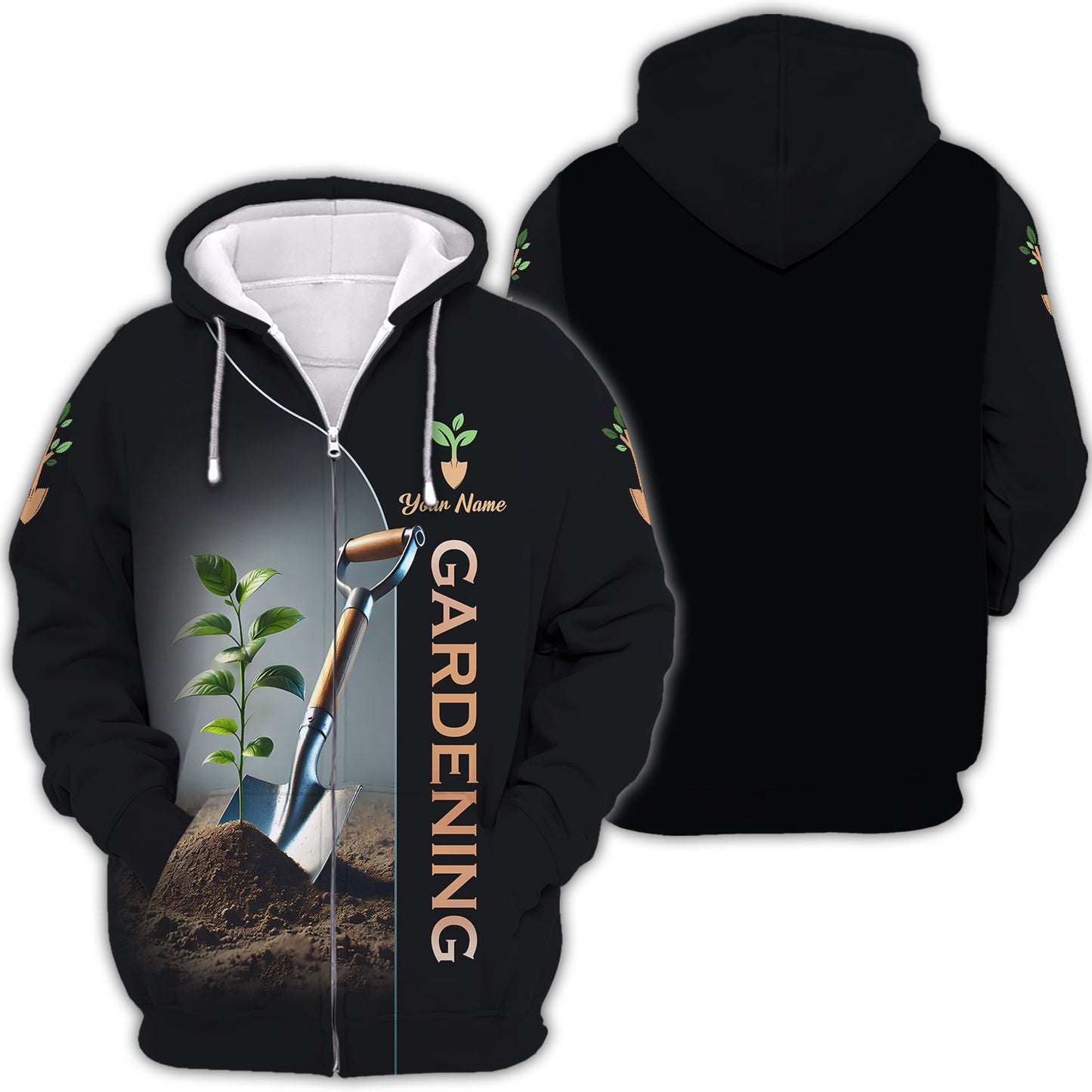 Camisetas personalizadas con pala de jardín, regalo de camiseta 3D de jardinería para amantes de la jardinería