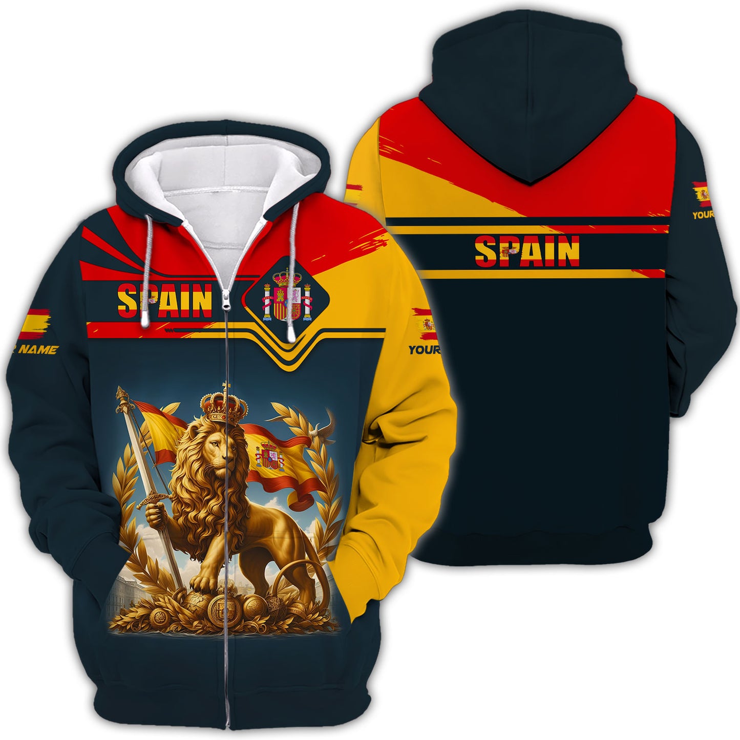 Personalized Spain Pride Shirt - Honor the Strength of Spain