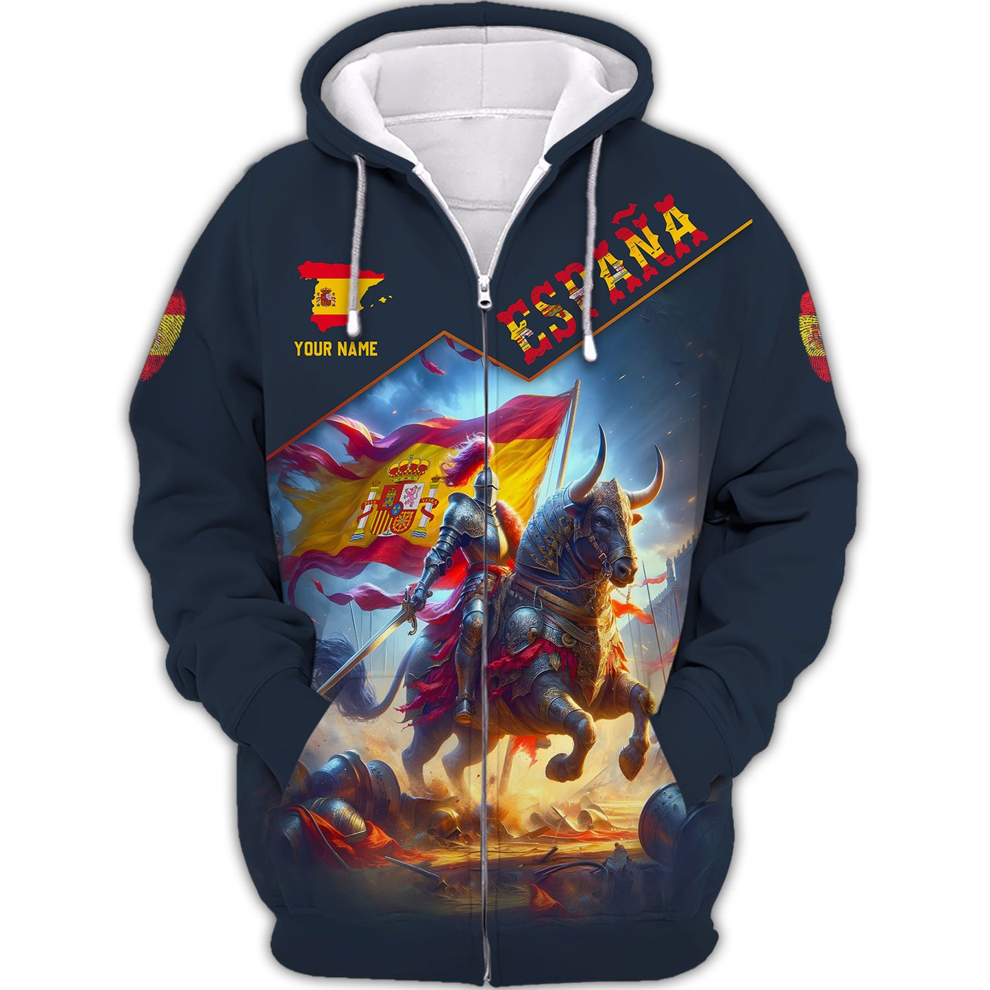 Personalized Spain Pride Shirt - Embrace the Valor of Spanish Knights