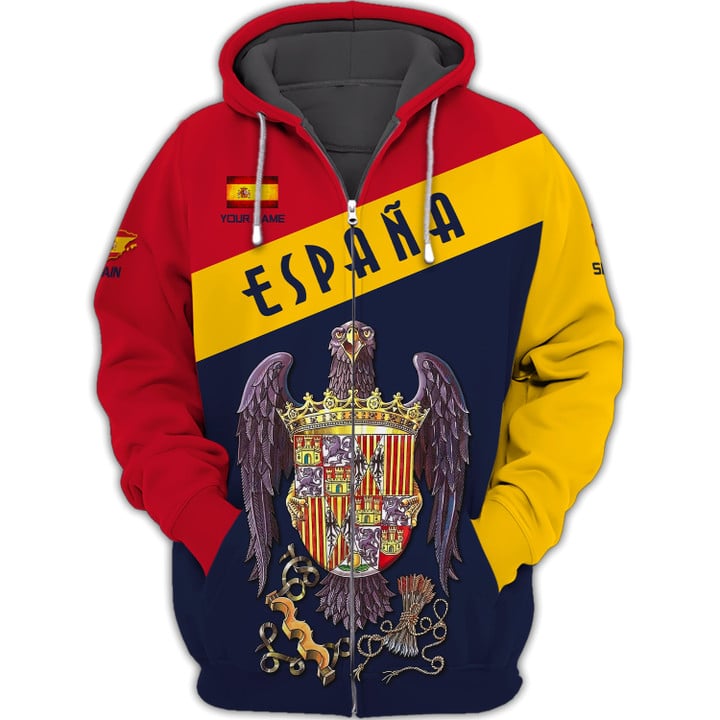 Personalized Spain Pride Shirt - Espana Custom Gift for Spain Enthusiasts