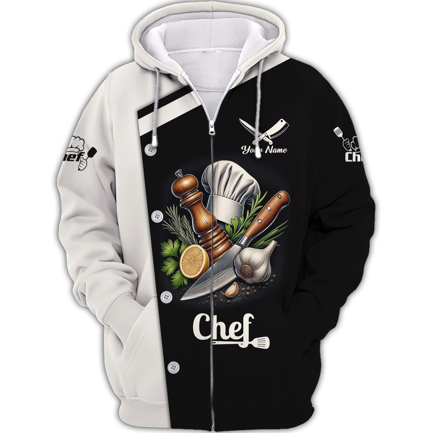 T-shirt de chef personnalisé - Conception d'outils culinaires classiques pour les amateurs de cuisine