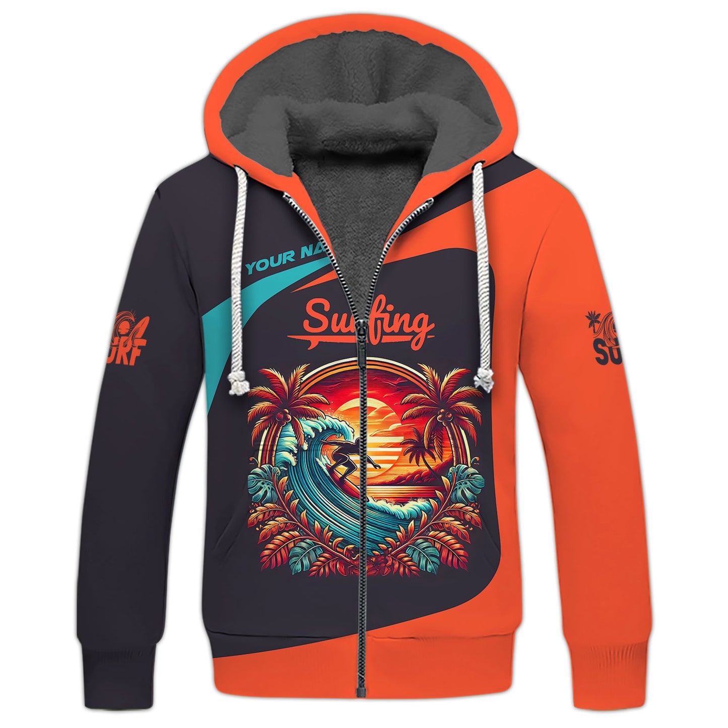 Camiseta personalizada con diseño de surf al atardecer, regalo para amantes del surf, camiseta 3D