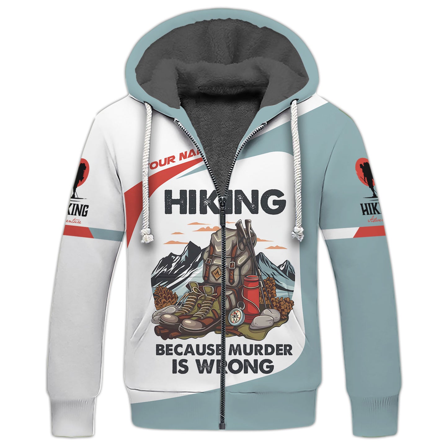 Hiking Because Murder Is Wrong Custom T-Shirts Gift For Hiker Lovers