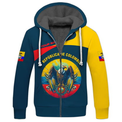 Coat Of Arms Republika De Colombia Personalized Name 3D Shirt Custom Gift For Colombia Lovers