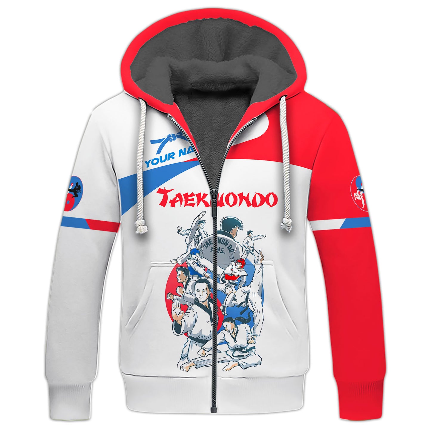 Camiseta con estampado 3D completo de El espíritu del taekwondo, regalo personalizado con nombre para amantes del taekwondo