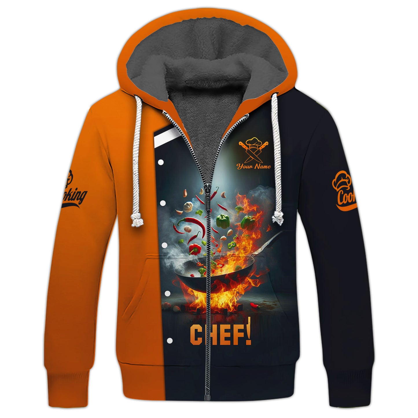 Personalized Chef Shirts - Explosive Cooking Action Design for Culinary Enthusiasts