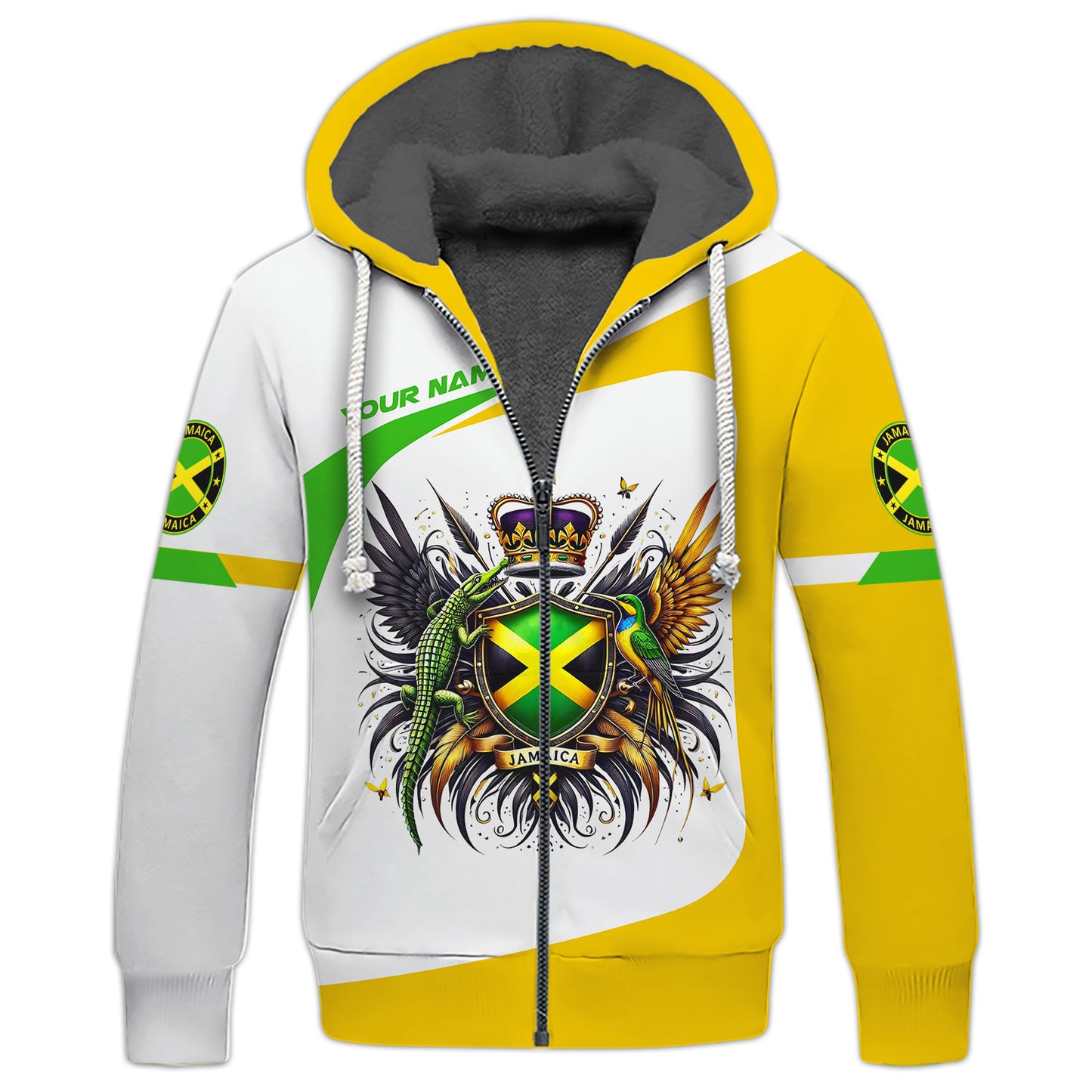 Camiseta personalizada con nombre 3D de la mascota representante de Jamaica, regalo personalizado para los amantes de Jamaica