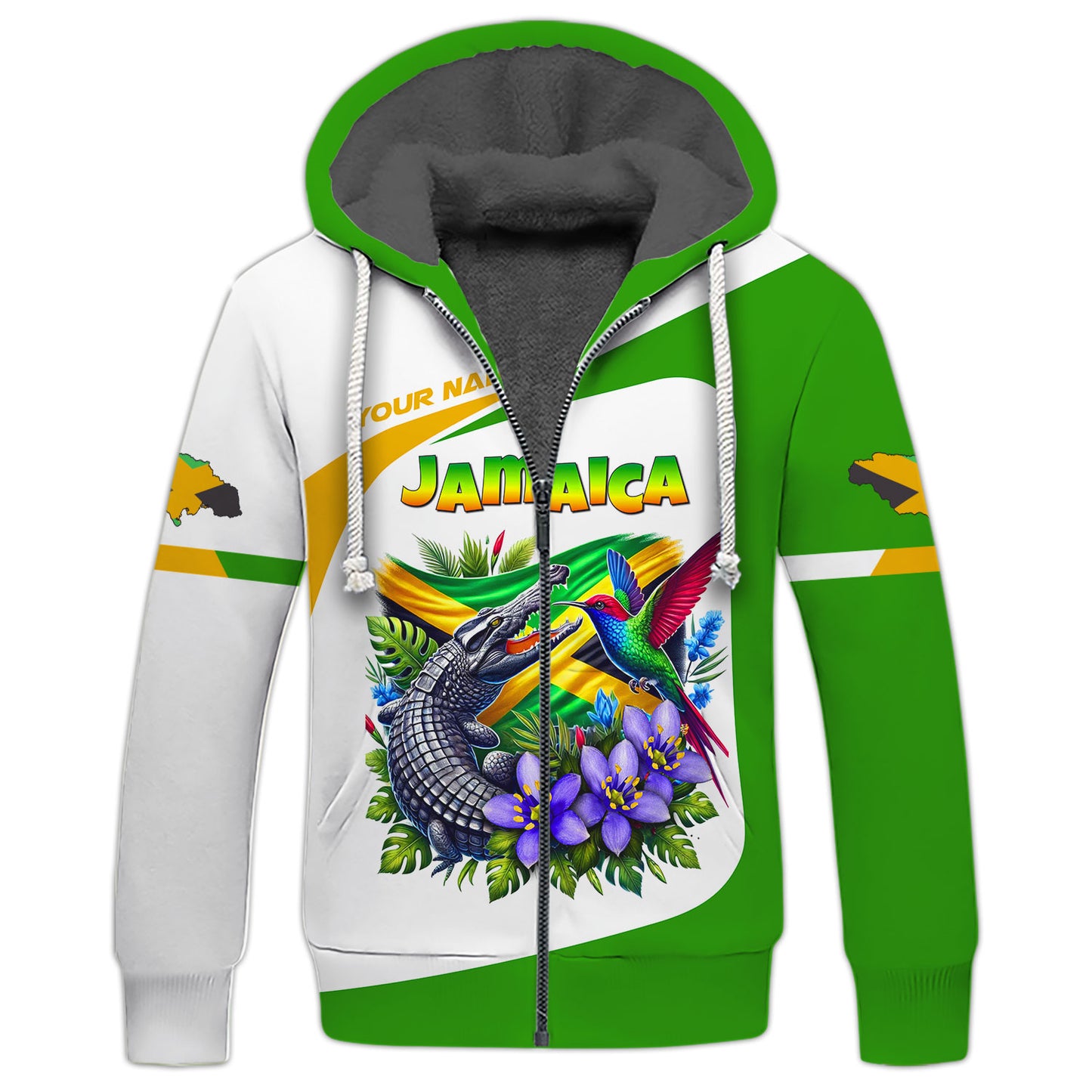 Camiseta personalizada con nombre 3D de mascotas con la bandera de Jamaica, regalo personalizado para amantes de Jamaica