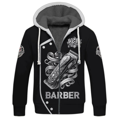 Camiseta con tatuaje 3D de cortadora de pelo, camisetas personalizadas de barbería, regalo para barbero