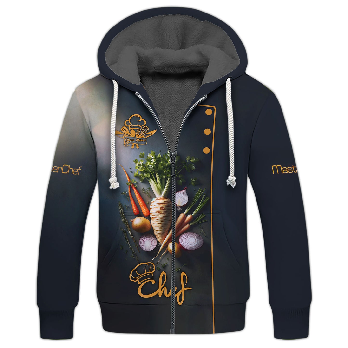 Personalized Chef Shirt - Elegant Root Vegetable Design for Culinary Masters