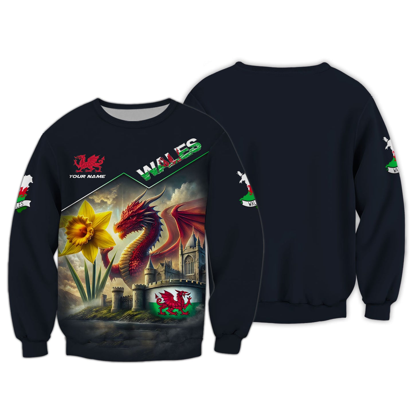 T-shirt personnalisé avec le dragon du Pays de Galles - Embrassez la fierté galloise