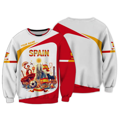 Personalized Spain Pride Shirt - Ideal for Spain Enthusiasts and Travel Lovers