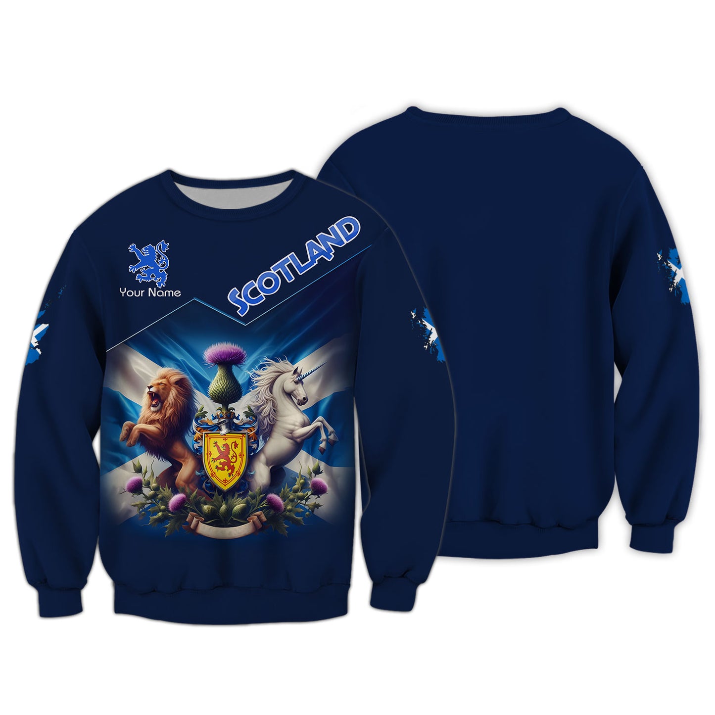 Coat Of Arms Scotland Personalized Name 3D Shirt Custom Gift For Scotland Lovers