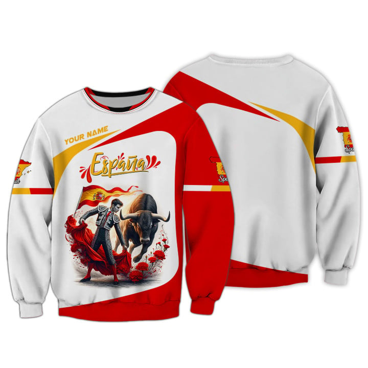 Personalized Spain Pride Shirt - Bullfighting Espana Custom Gift for Enthusiasts