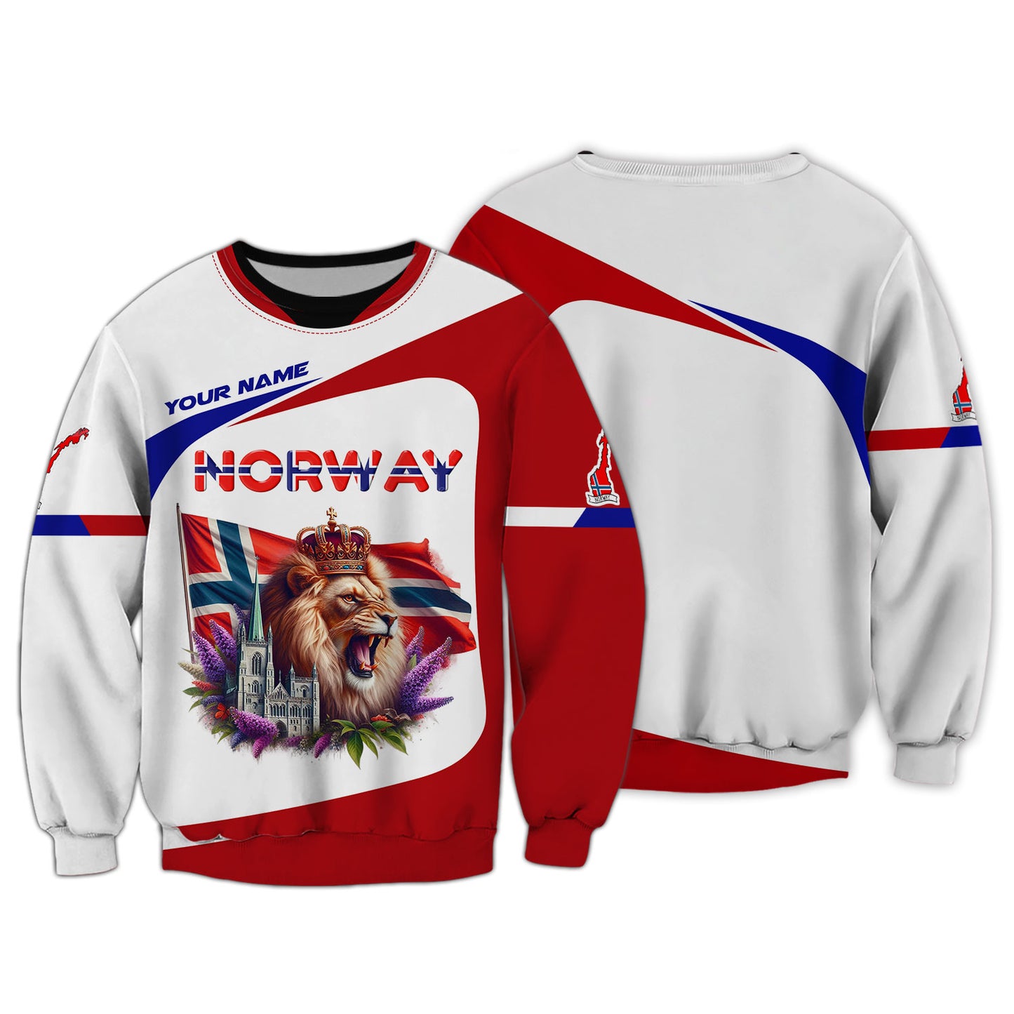 Personalized Lion King Of Norway Shirt - Embrace Your Nordic Heritage