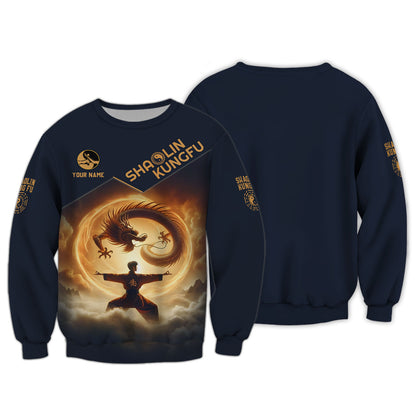 Camisetas personalizadas de Shaolin Kung Fu, regalo para los amantes del Shaolin Kung Fu Camiseta 3D de Shaolin Kung Fu