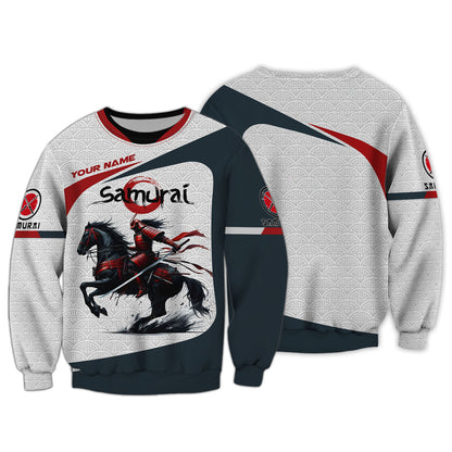 Personalized Samurai Warrior Shirt - Dynamic Horseback Design