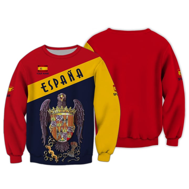 Personalized Spain Pride Shirt - Espana Custom Gift for Spain Enthusiasts