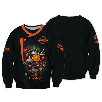 Personalized Chef Shirt - Vibrant Citrus and Spice Design for Passionate Cooks