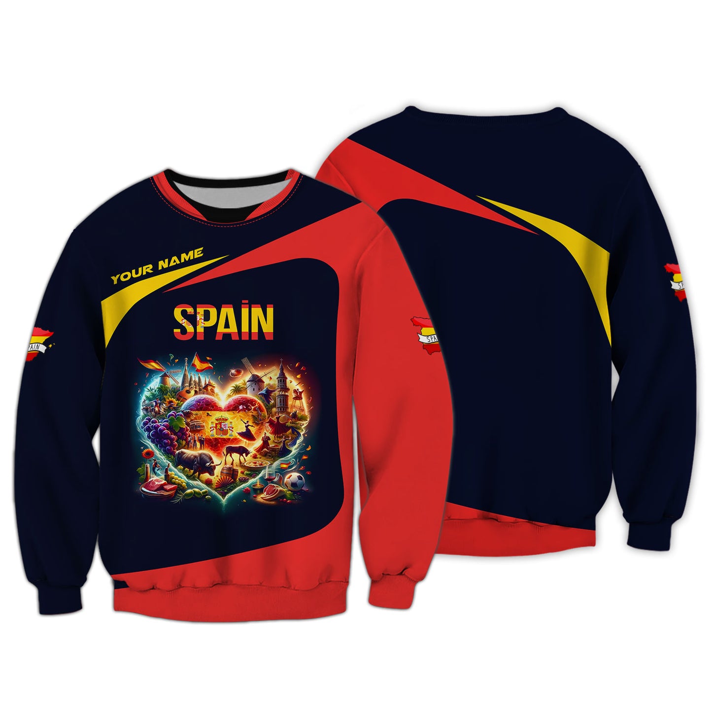 Personalized Spain Pride Shirt - Celebrate the Heart of Spanish Culture