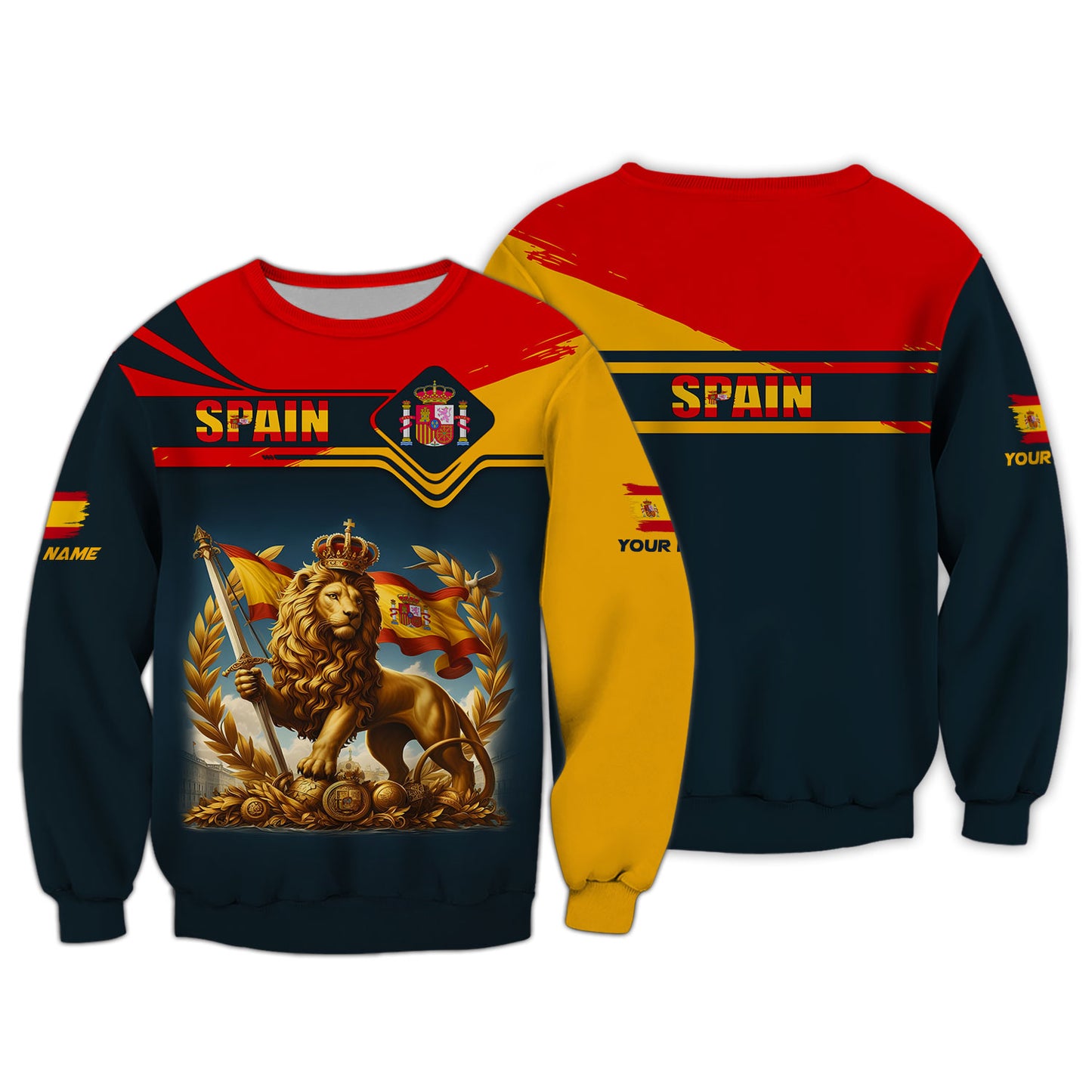 Personalized Spain Pride Shirt - Honor the Strength of Spain