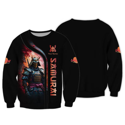 Samurai Personalized Name 3D Shirt Custom Gift For Samurai Lovers