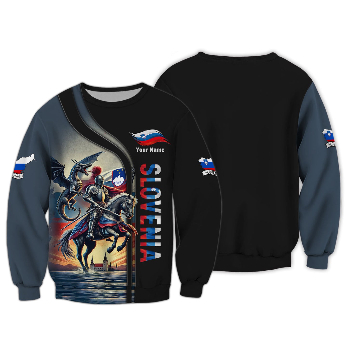 T-shirt personnalisé du chevalier slovène - Adoptez votre fierté slovène