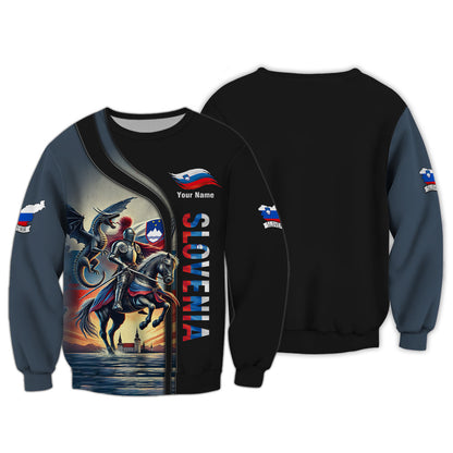 Personalized Slovenia Knight Shirt - Embrace Your Slovenian Pride