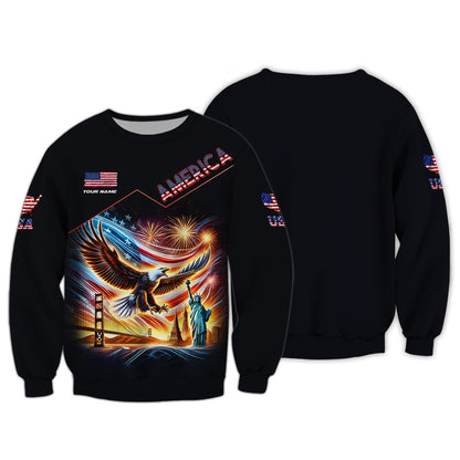 American Custom T- Shirts American Eagle 3D Shirt Gift For America Lover