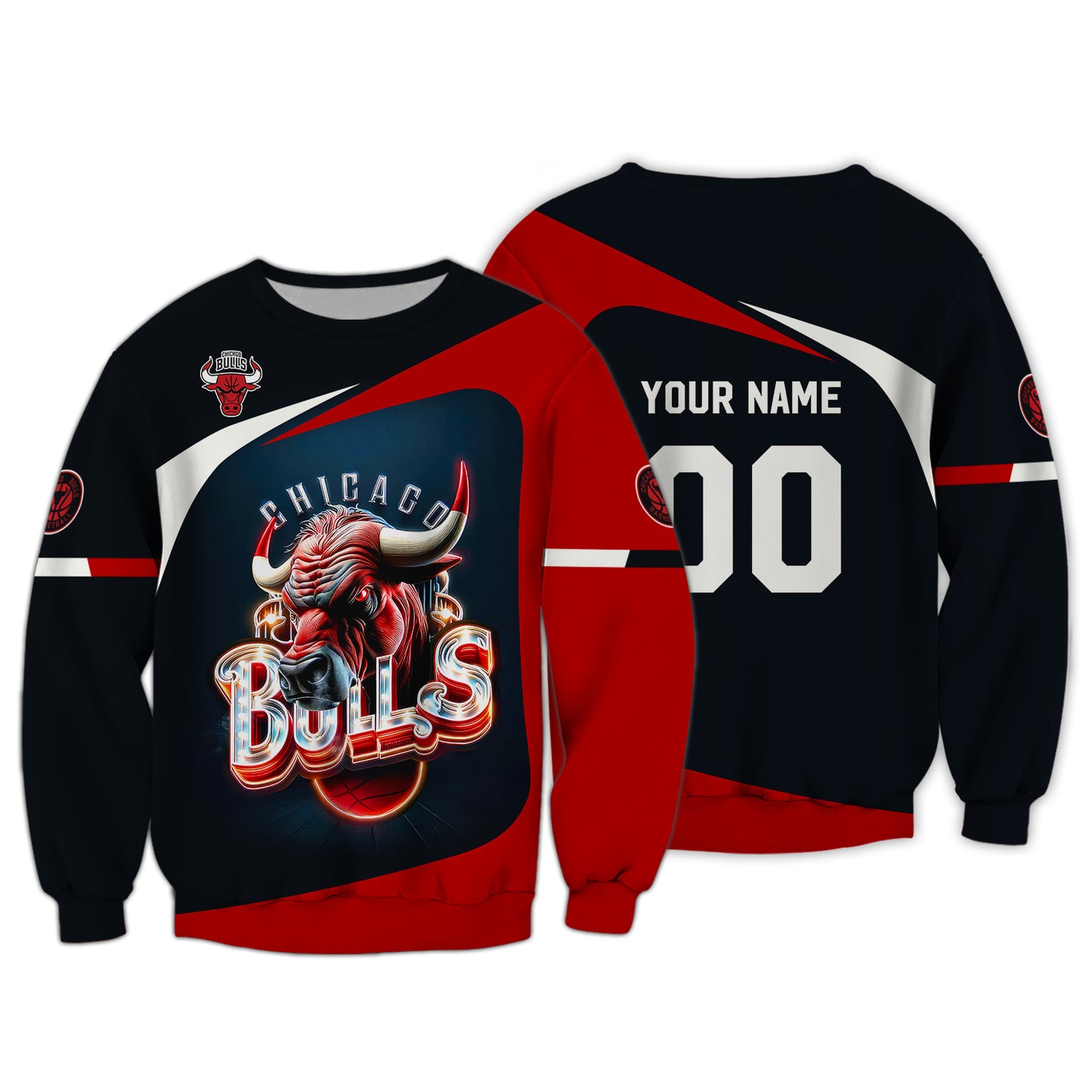 T-shirts personnalisés NBA Chicago Bulls Lover 3D Shirt Cadeau pour les joueurs de basket-ball