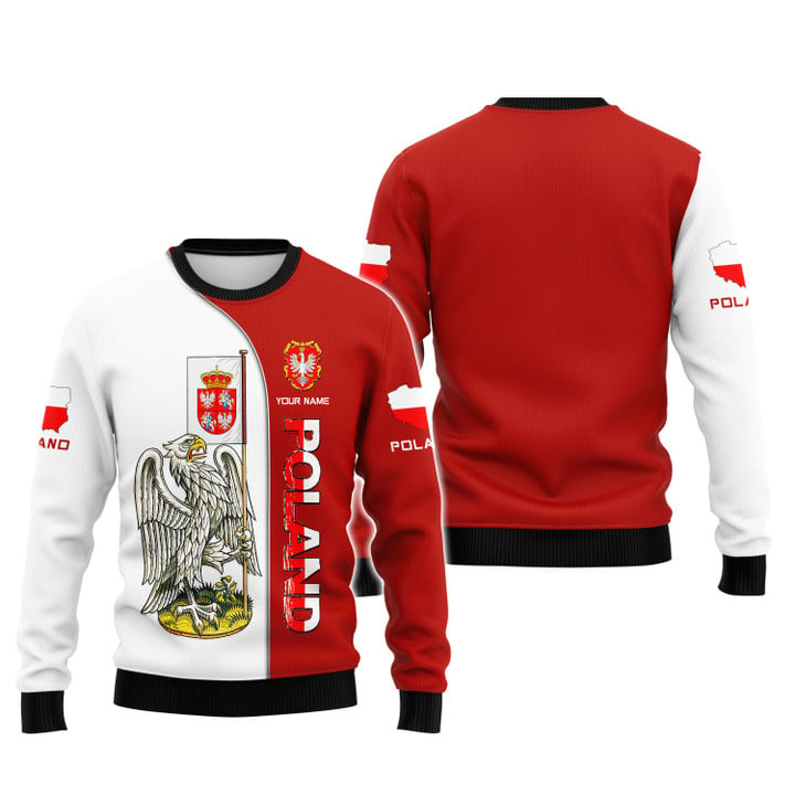 Personalized Poland Pride Shirt - White Eagle and Shield