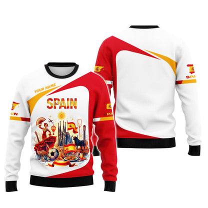 Personalized Spain Pride Shirt - Ideal for Spain Enthusiasts and Travel Lovers