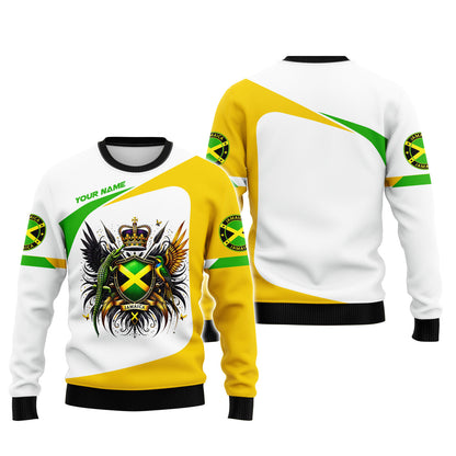 Camiseta personalizada con nombre 3D de la mascota representante de Jamaica, regalo personalizado para los amantes de Jamaica