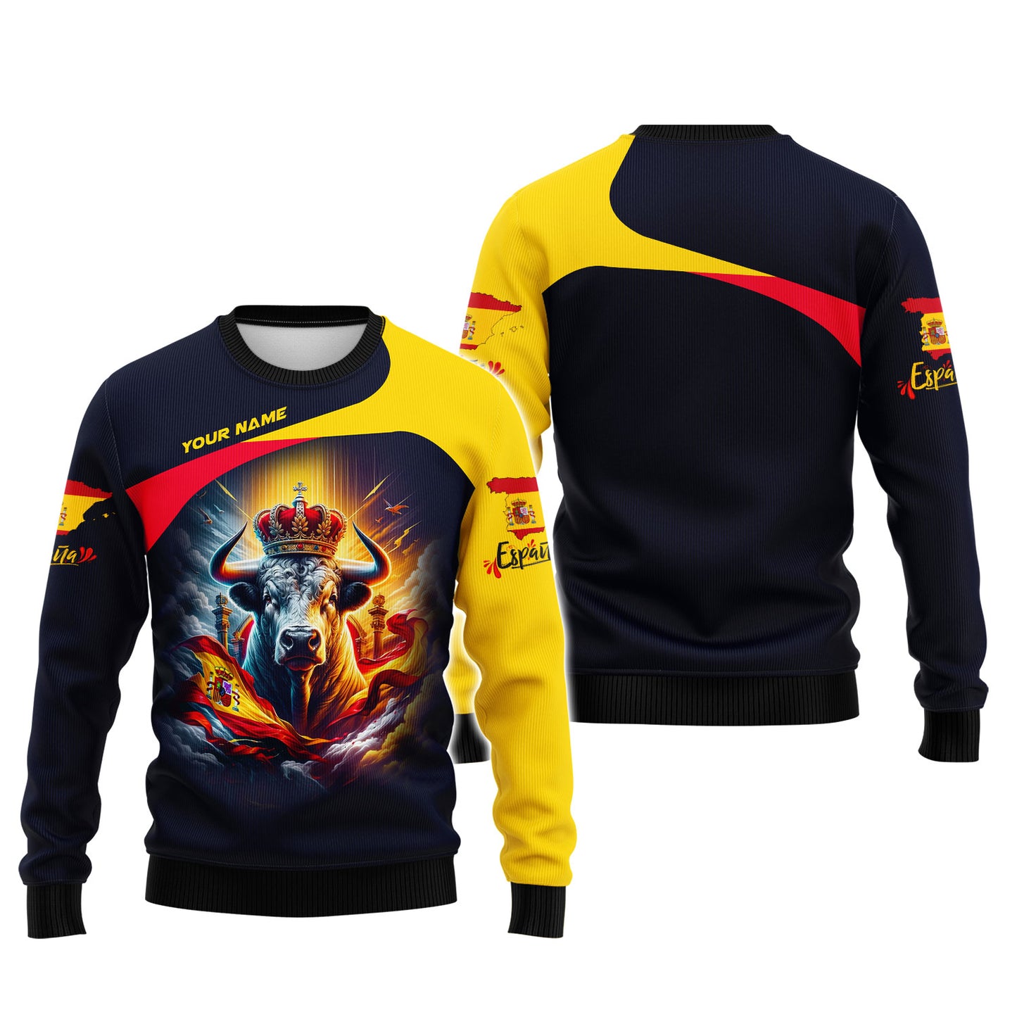 Personalized Spain Pride Shirt - Unleash the Power of the Bull