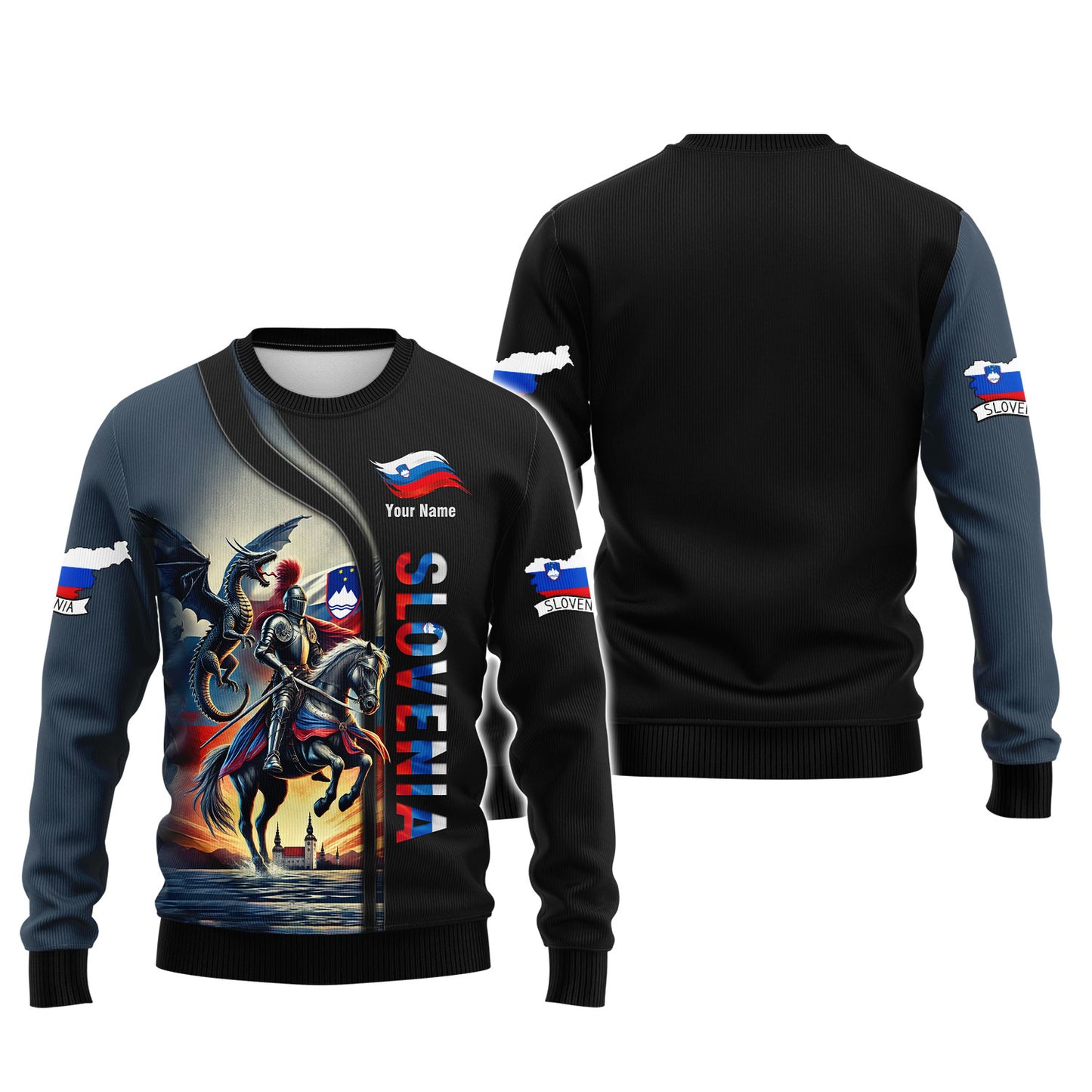 T-shirt personnalisé du chevalier slovène - Adoptez votre fierté slovène