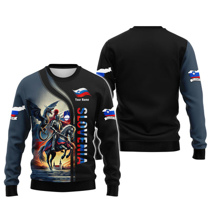 T-shirt personnalisé du chevalier slovène - Adoptez votre fierté slovène