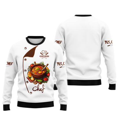 Personalized Chef Shirt – Gourmet Soup Design with Fresh Ingredients