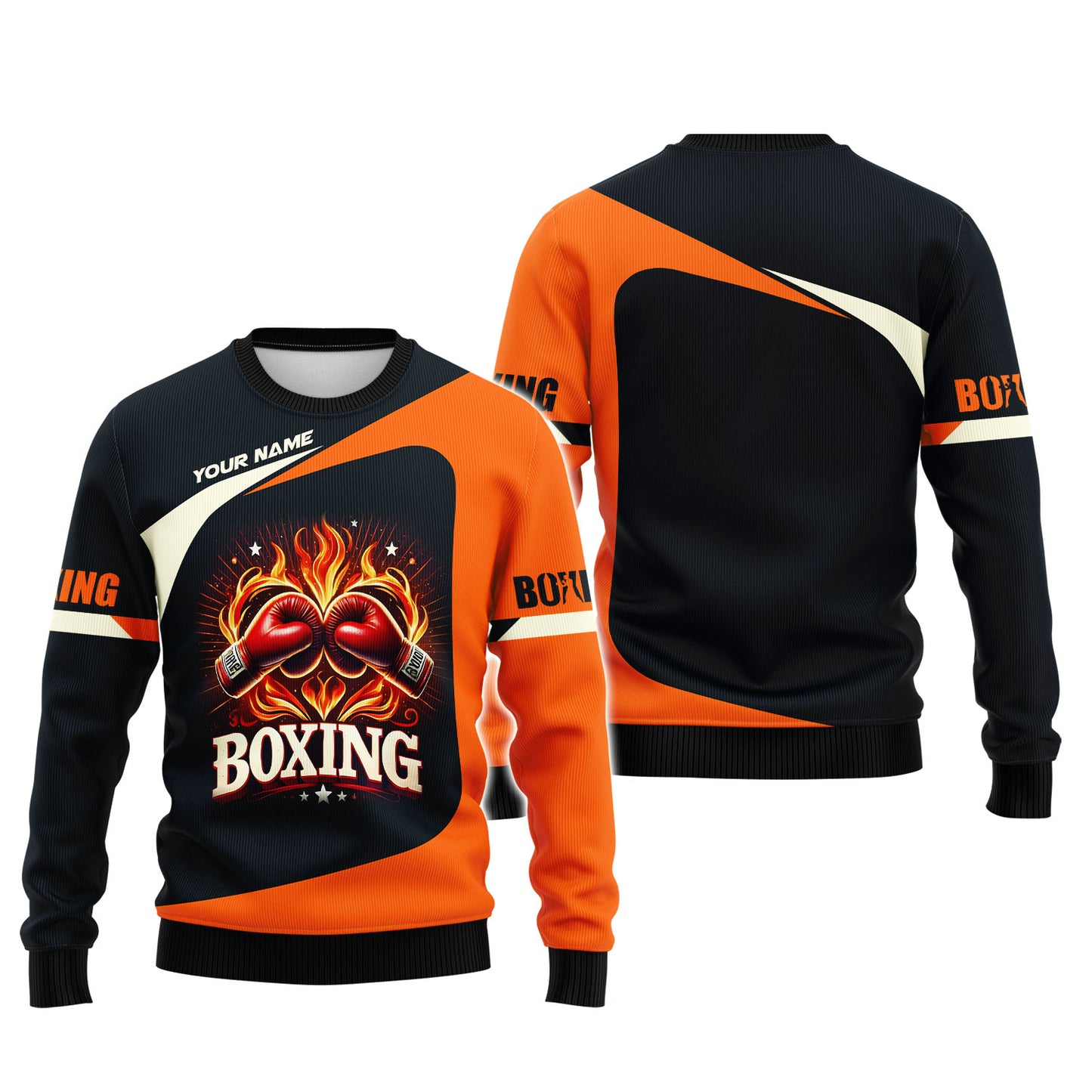 Camiseta personalizada con nombre en 3D y corazón de boxeo, regalo personalizado para amantes de los boxeadores