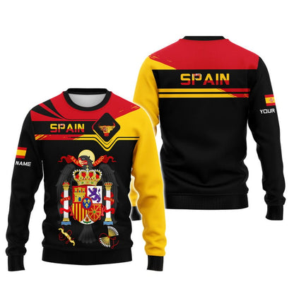 Personalized Spain Pride Shirt - Regal Coat of Arms and Bull