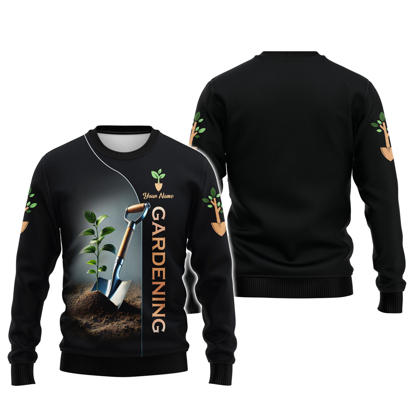 T-shirts personnalisés avec pelle de jardin T-shirt de jardinage 3D Cadeau pour les amoureux du jardinage