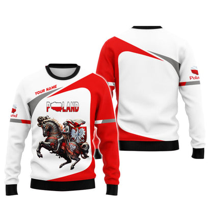 Personalized Poland Pride Shirt - Knight and Polish Crest