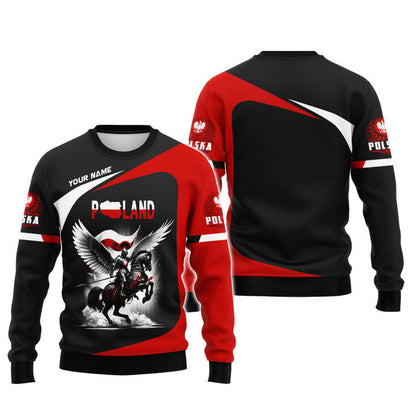 Personalized Poland Pride Shirt - Winged Hussar and Polish Flag