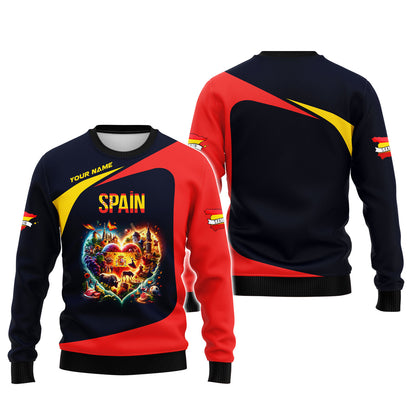 Personalized Spain Pride Shirt - Celebrate the Heart of Spanish Culture