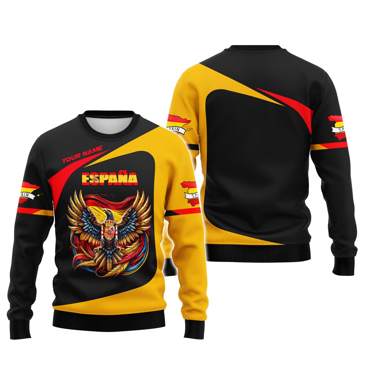 Eagle Spain Flag Custom Name Espana Shirt Gift For Spain Lovers